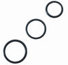 Rubber penis ring set - black pack of 3 inside diameters: 1.25"; 1.5"; 2"